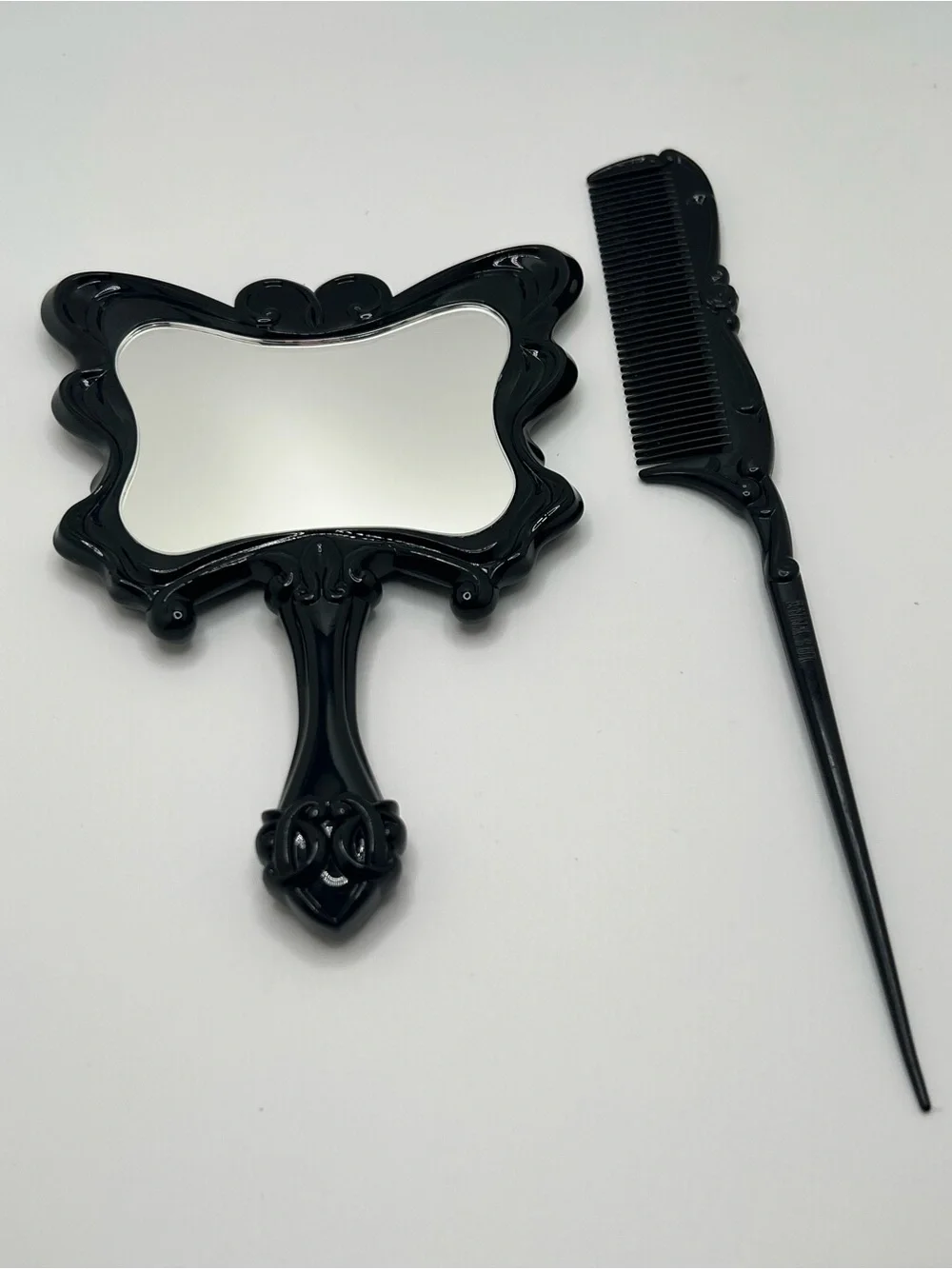 Anna Sui Butterfly Hand Mirror and Rat Tail Comb Set
